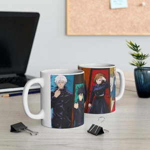 Jujutsu Kaisen, Gojo, Megumi, Yuji, Nobara, Nanami, JJK, Ceramic, 11 oz, Mug, Anime, Manga, Gift