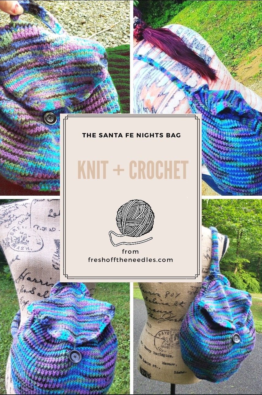 Santa Fe Nights Bag Pattern: Knit & Crochet Knapsack (Digital PDF) - Thumbnail 2