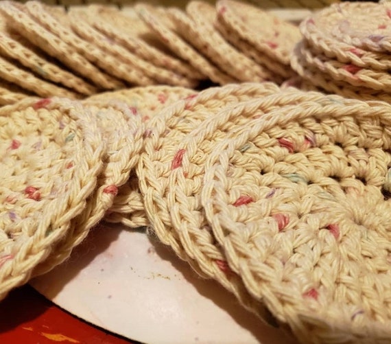 Easy Bath Scrubbies Face Scrub Washcloth Crochet Pattern Knitting Pattern Bathroom Kitchen Perfect Circle Crochet Handmade Digital Pdf Kids