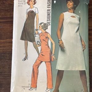 Simplicity 9253 - Misses Dress or Tunic and Pants Belted // Size 14  // Cut  - Unverified Cuts