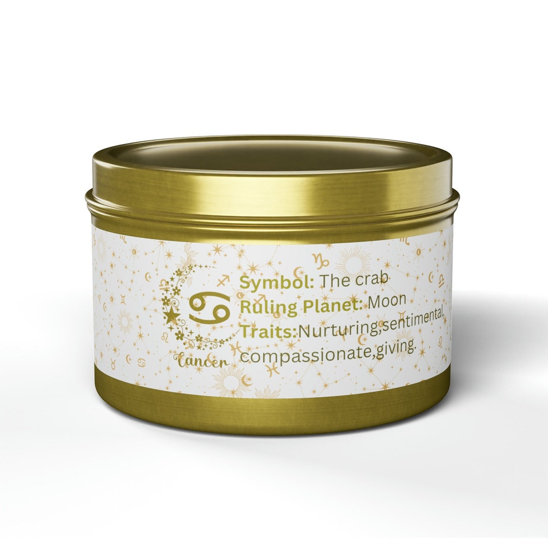 Cancer Zodiac Sign Candles,zodiac Sign Tin Candles, Birthday Gift