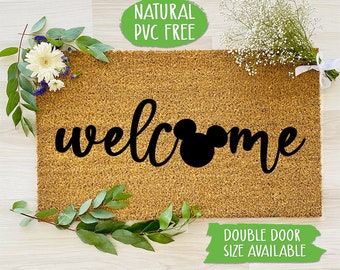 Welcome Mouse Doormat, Natural Eco Friendly Coir Latex Mat Funny Movie Doormat TV Show Welcome Mat, Housewarming Gift CC137