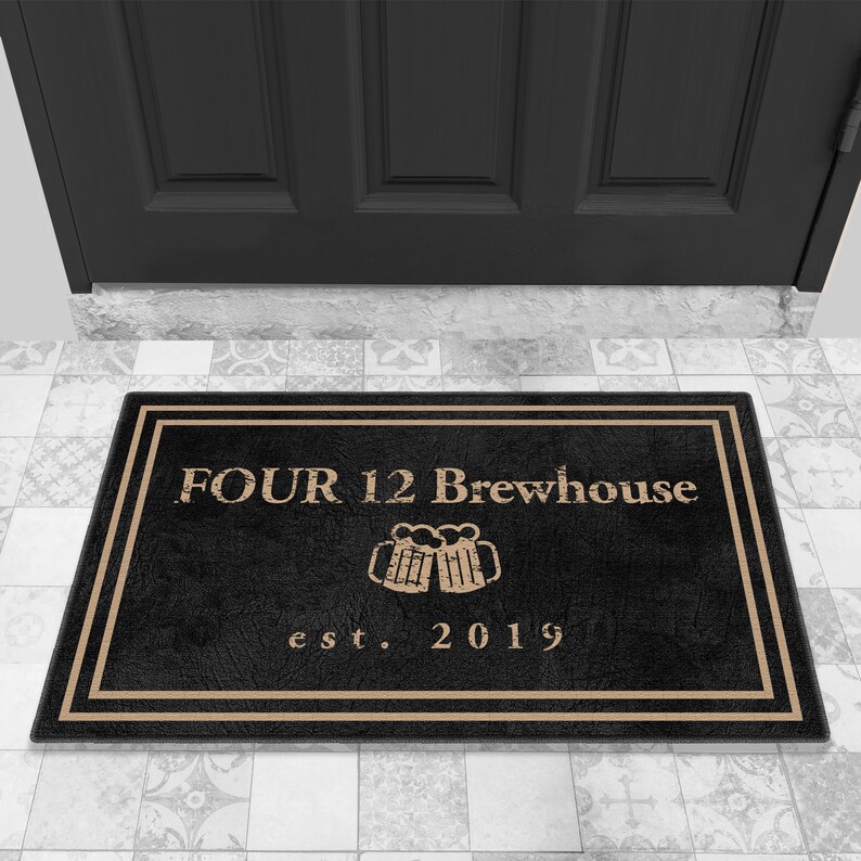 Your Logo Company Name Custom Indoor Doormat Personalized Etsy