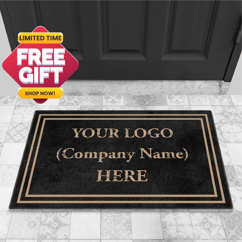 Your Logo Company Name Custom Doormat Personalized Doormat Etsy