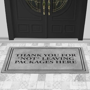 Custom XL Indoor Doormat Framed Designed Gray XL Doormat Double Door Mat XL Custom Doormat, Housewarming Gift, Custom Welcome Mat DM03-001