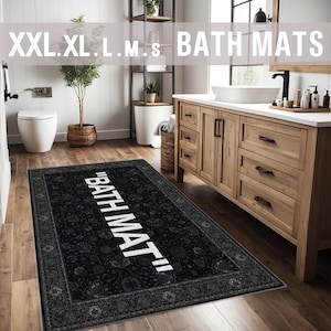 Badmat Off Black White grappige badmat Badkamertapijt Badkamerdecor Badkleed BM016