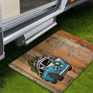 Welcome Friends Camper Doormat Camping Mat Camper Family Name Camping Gift Accessories Camping Decor Personalized Custom Funny Doormat CM010