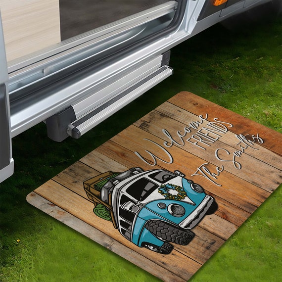 Welcome Friends Camper Doormat Camping Mat Camper Family Name Camping Gift Accessories  Camping Decor Personalized Custom Funny Doormat CM010 