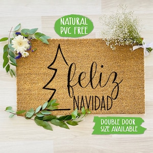 Merry Christmas Doormat Feliz Navidad Felpudo Funny Welcome Mat Christmas Tree Decor Holiday Gift CC115