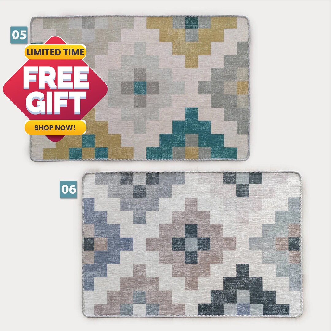 Layered Doormat Rug 24x36 Under Doormat, Buffalo Checker Rug