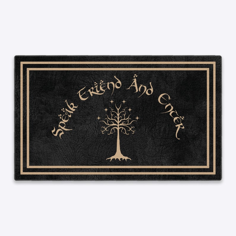Aazon.co: Speak Friend And Enter Doorat 30x17 Inch, The Lord Of The