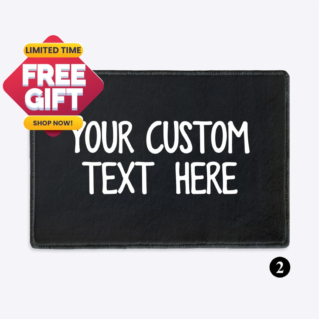 Your Custom Text Funny Bath Mat Bathroom Rug Bathroom Decor Bath Rug