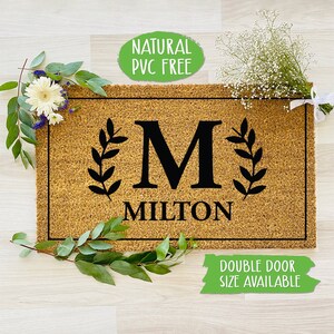 Family Name Monogram Doormat Personalized Welcome Mat Funny Welcome Mat Farmhouse Outdoor Rug Custom Doormat, Housewarming Gift CC196