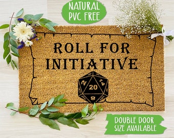 Roll For Initiative Doormat Funny Doormat Welcome Mat Farmhouse Rug Custom Doormat Housewarming Gift CC093