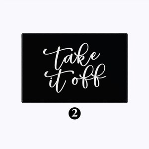 Take It Off Funny Bath Mat Bathroom Rug Bathroom Decor Bath Rug Black White Bath Mat BM013