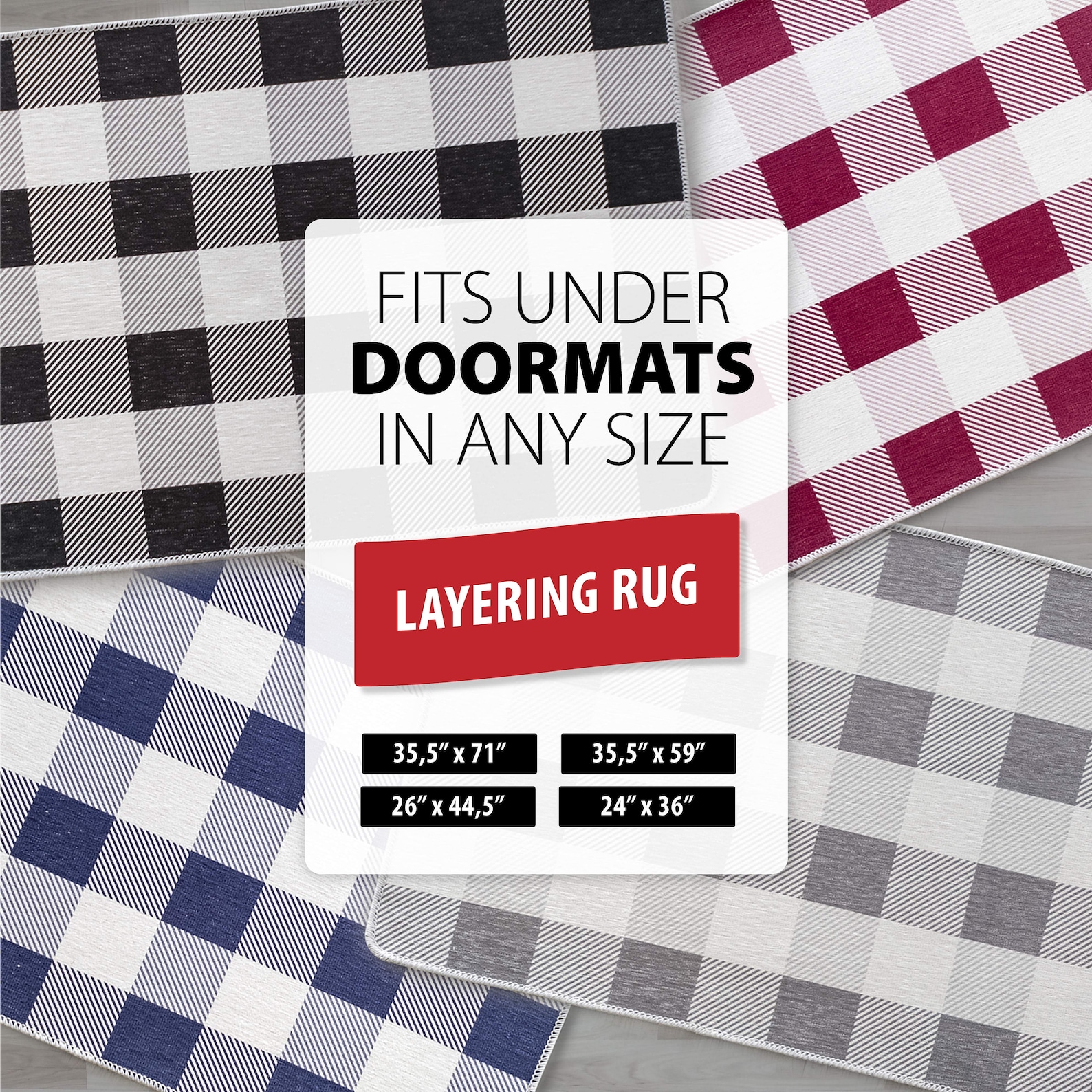 Layered Doormat Rug 24x36 26x44.5 Large XL XXL Layering Rug Etsy