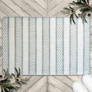 Striped Layered Rug, Layering Rug Under Doormat, Striped Rug, Welcome Mat, Farmhouse Woven Outdoor Rug, Porch Rug, Housewarming Gift LR02