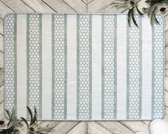 Striped Layered Rug, Layering Rug Under Doormat, Striped Rug, Welcome Mat, Farmhouse Woven Outdoor Rug, Porch Rug, Housewarming Gift LR02