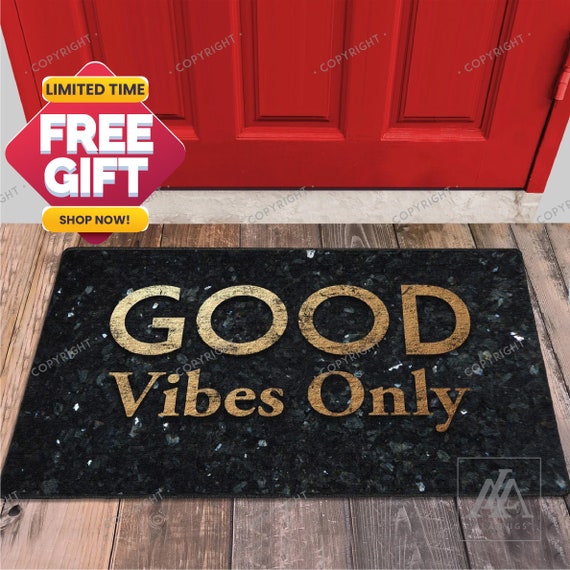 Good Vibes Only Doormat Front Door Rug Indoor Entrance Floor Mat