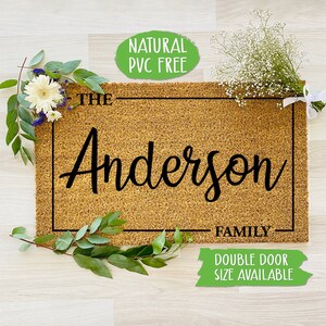 Personalized Family Name Welcome Doormat Funny Doormat Welcome Mat Farmhouse Outdoor Rug Custom Doormat, Housewarming Gift CC269