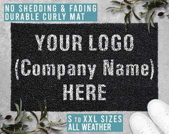 Your Logo Company Name Custom Doormat Personalized Doormat Custom Welcome Mat All Weather Durable Curly Mat SM0007