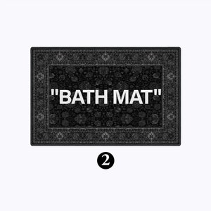 Badmat Off Black White grappige badmat Badkamertapijt Badkamerdecor Badkleed BM016