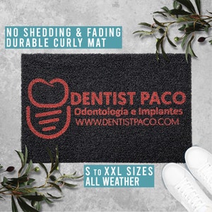 Your Logo Company Name Custom Doormat Personalized Doormat Custom Welcome Mat All Weather Durable Curly Mat SM0007