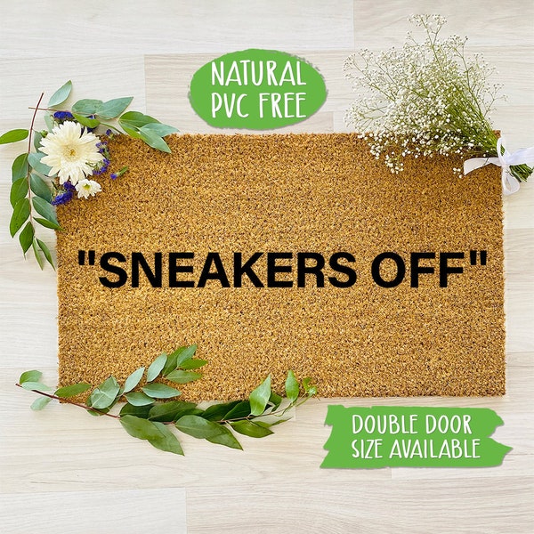 Sneakers OFF Doormat Keep Off Hype Decor White Funny Doormat Welcome Mat Farmhouse Outdoor Rug Custom Doormat, Housewarming Gift CC382