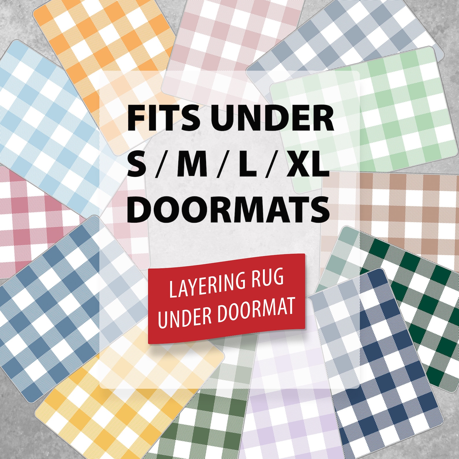 Layering Rug Under Doormat for S / M /L /XL Doormats Buffalo Etsy