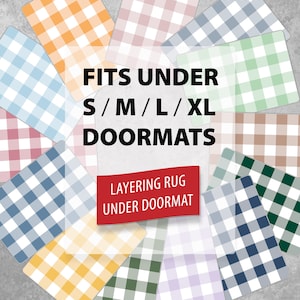 Layering Rug Under Doormat for S / M /L /XL Doormats Buffalo Plaid Check Porch Checker Farmhouse Woven Rug Housewarming Wedding Gift LR01