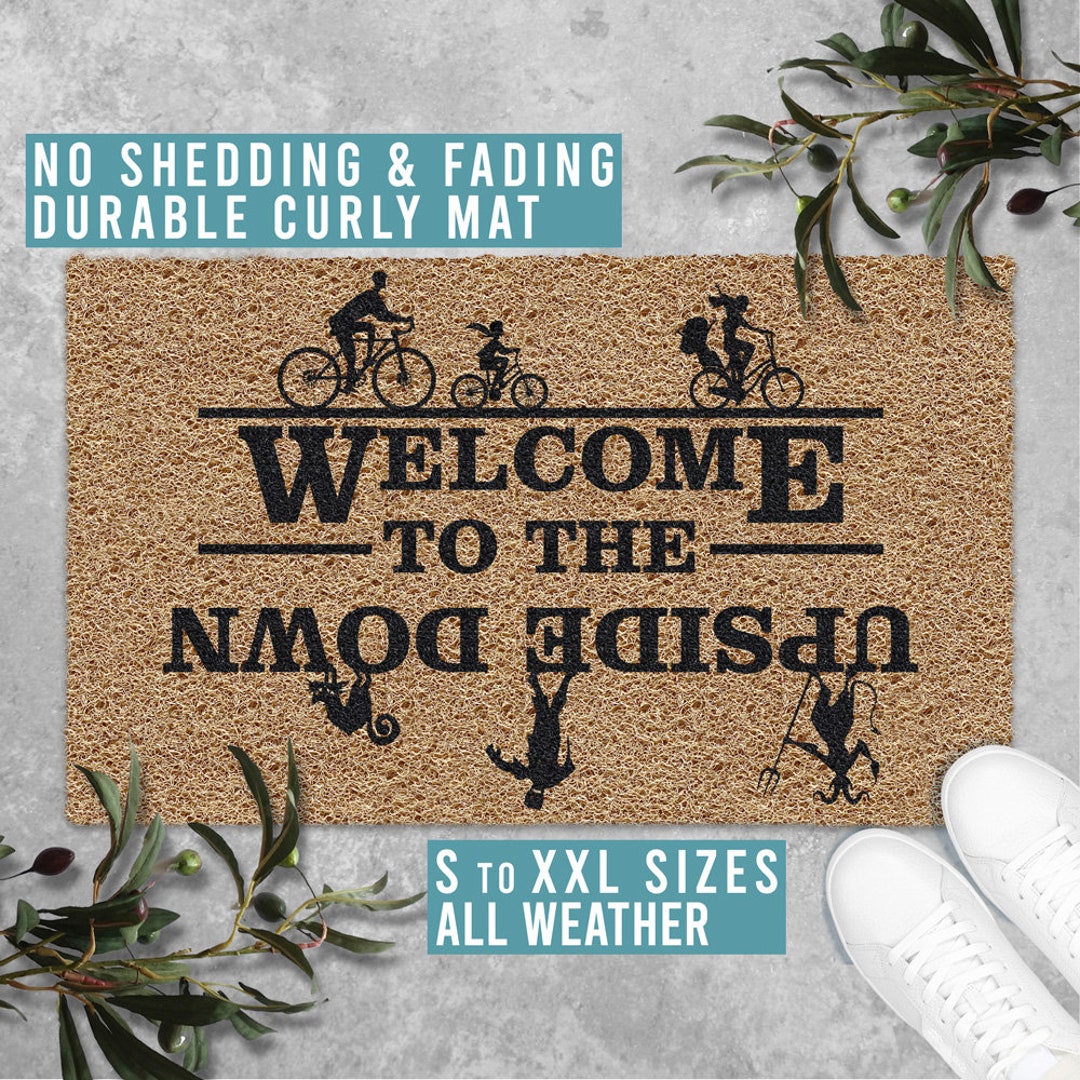 Welcome to the Upside Down Doormat, Halloween Decor, Funny Welcome