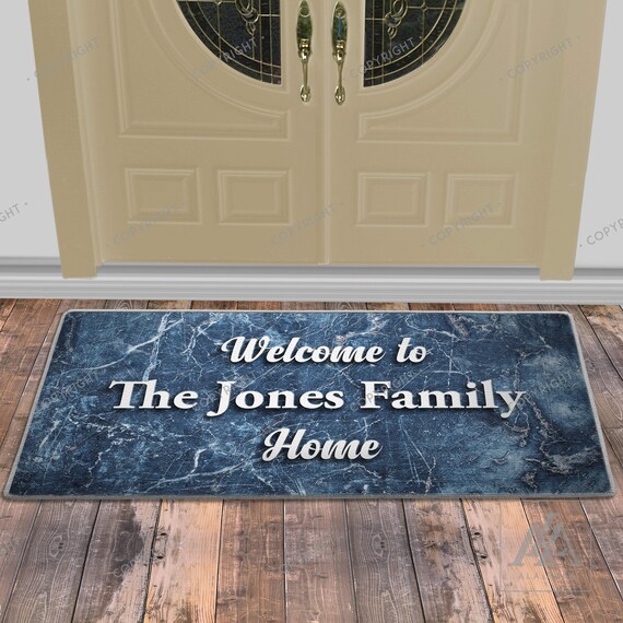 Christmas Sale Welcome To The Xl Doormats Blue Marble Double Door Doormat Welcome Mat Housewarming Gift Custom Doormats Personalized