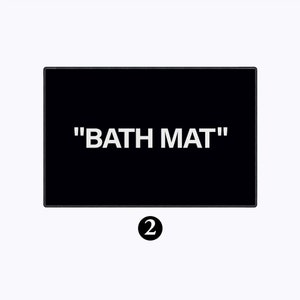 Badmat Off Black White grappige badmat Badkamertapijt Badkamerdecor Badkleed BM004