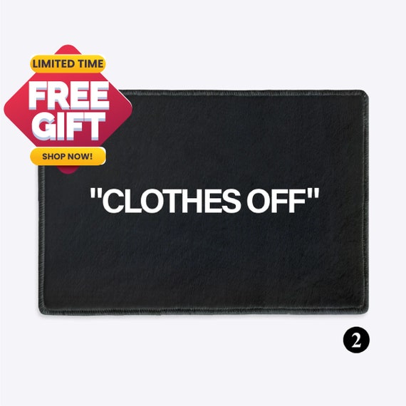 Clothes off Funny Bath Mat Bathroom Rug Bathroom Decor Bath Rug