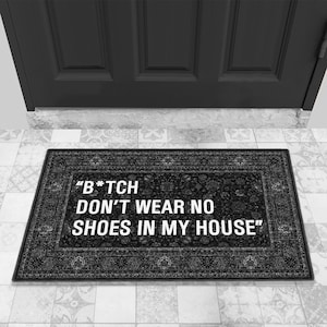 Please Remove Your Clothes Floral Indoor Door Mat, Welcome 