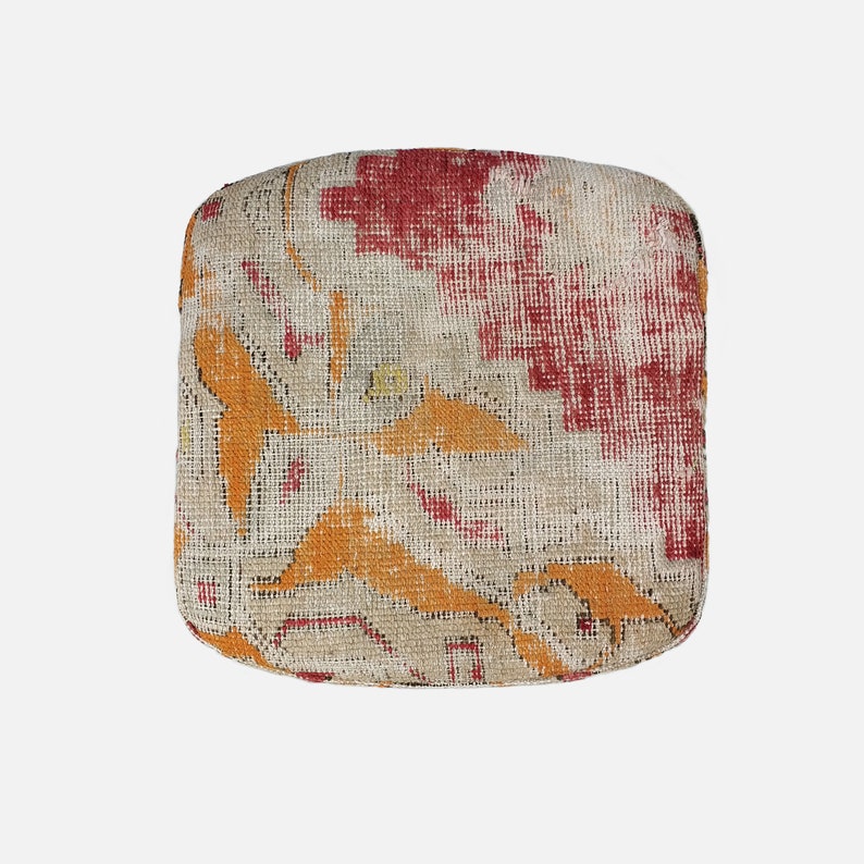 Ottoman Pouf Moroccan Pouf Turkish rug door mat runner rug kilim pouf rug area vintage rug moroccan rug oushak rug bohemian rug 7333OUZ