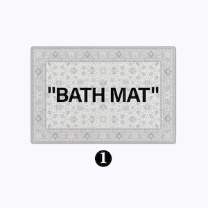 Badmat Off Black White grappige badmat Badkamertapijt Badkamerdecor Badkleed BM016