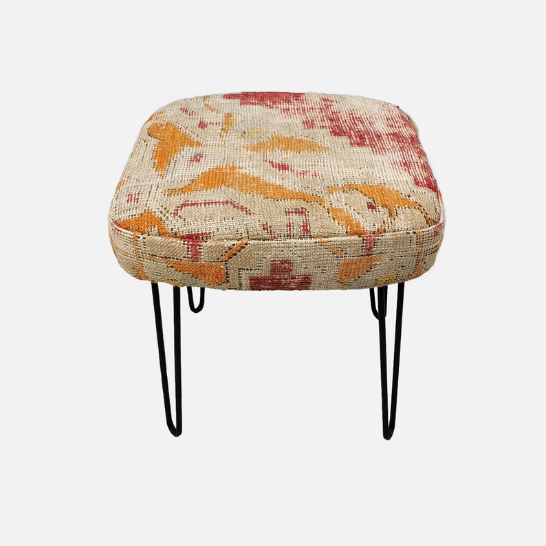 Ottoman Pouf Moroccan Pouf Turkish rug door mat runner rug kilim pouf rug area vintage rug moroccan rug oushak rug bohemian rug 7333OUZ