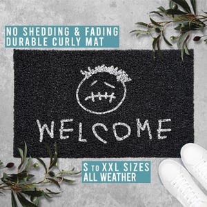 Hype Welcome Doormat Funny Welcome Mat Housewarming Gift All Weather Durable Curly Mat SM0056