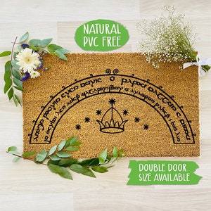 Speak Friend and Enter Doormat Funny Doormat Welcome Mat Farmhouse Rug Custom Doormat Housewarming Gift CC089