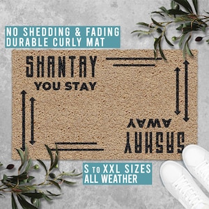 Shantay You Stay Sashay Away Doormat Welcome Mat Funny Door Mat Housewarming Gift All Weather Durable Curly Mat SM0009