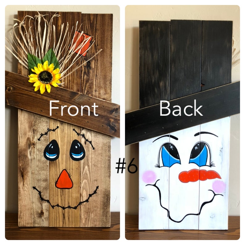 Reversible Holiday Pallet Face Signs - Etsy