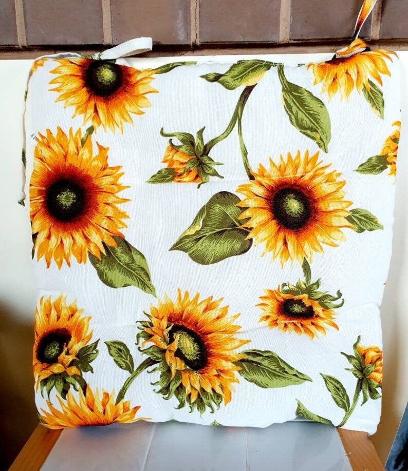 Sunflower Chair Pads Floral Chair Pads Chair Pads With Etsy