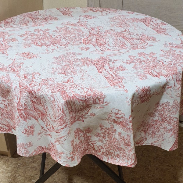 Nappe toile personnalisée Ronde Ovale Nappe Rectangle Carrée Nappe Rouge