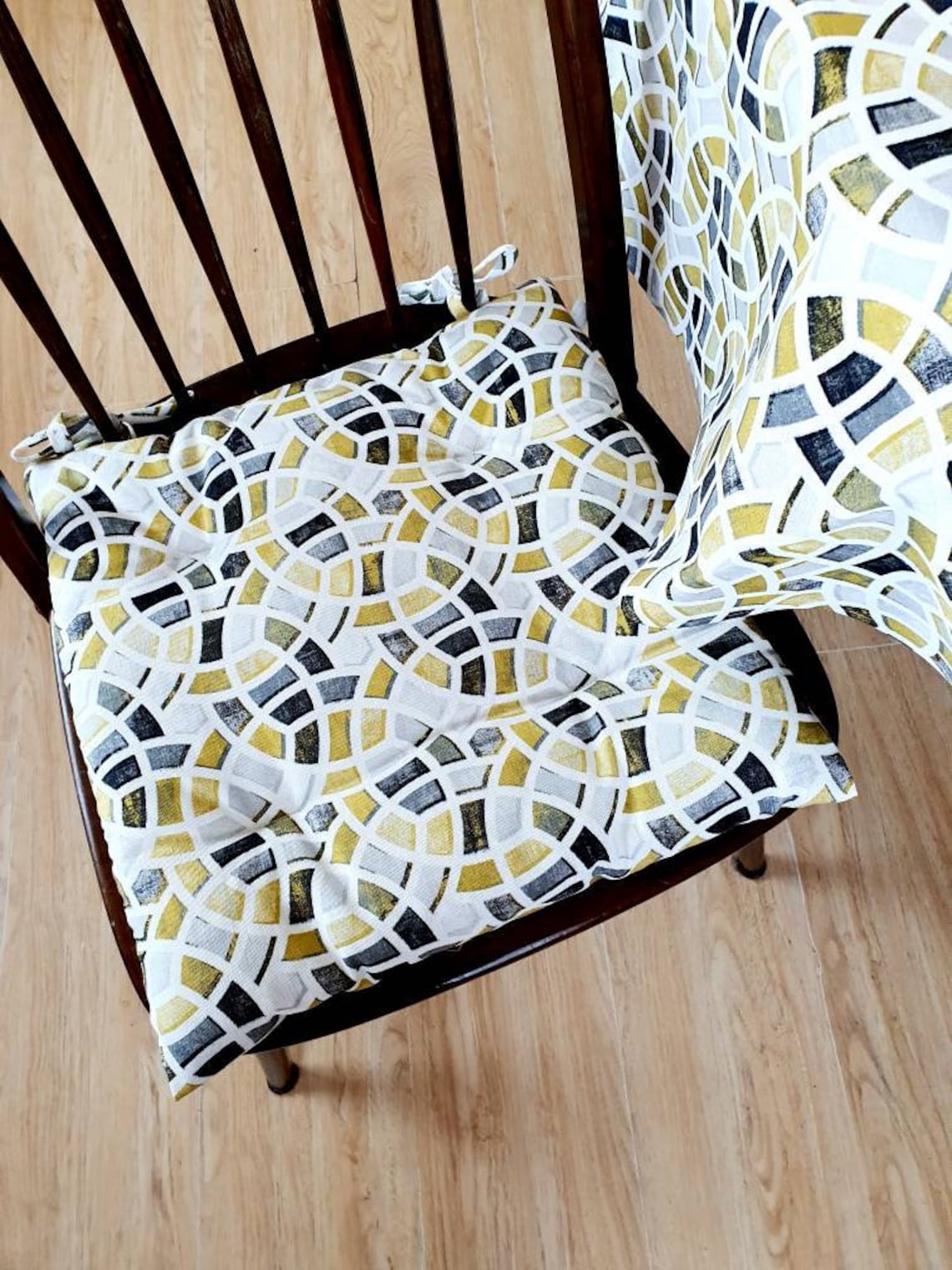 Geometric Chair Pads Kitchen Chair Pads Chair Pads With - Etsy