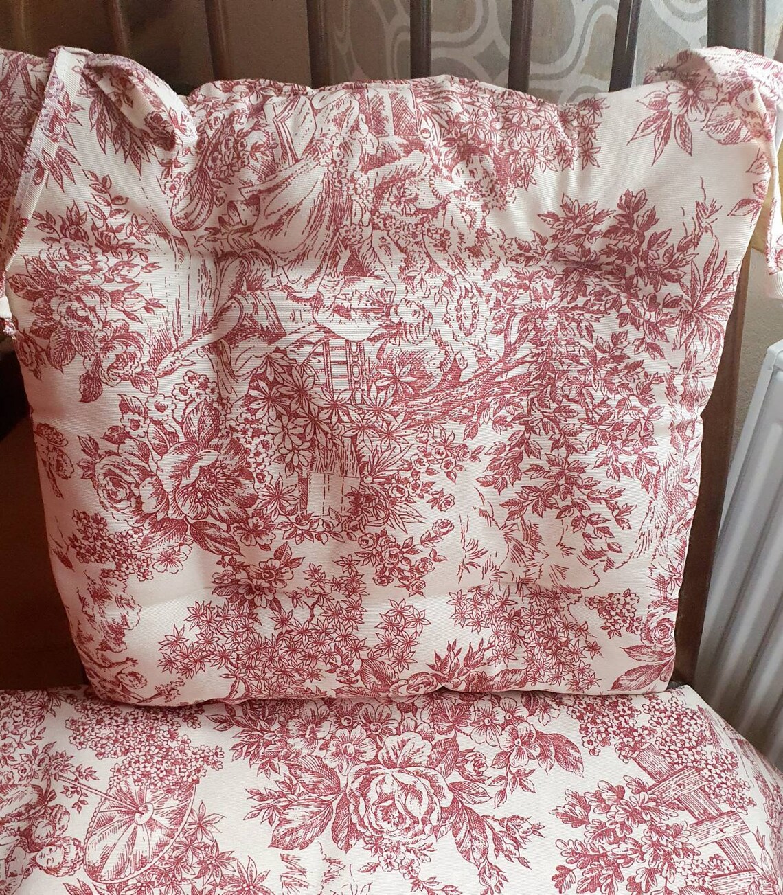Toile Chair Cushions Mid Century Chair Cushion Chair Pads Etsy