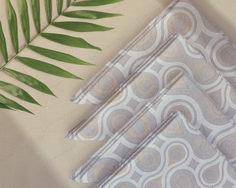 Servilletas y manteles individuales de algodón gris: mantelería para la cena, juego de 4/6/8