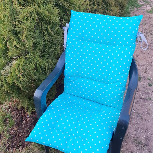 Adirondack chair cushions Universal cushion Wicker Chair Cushion Garden cushion Chair pads with ties Blue chair cushions Duplex chair pads