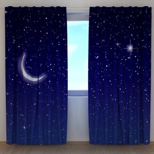 Window curtains  starry sky curtains blackout curtains