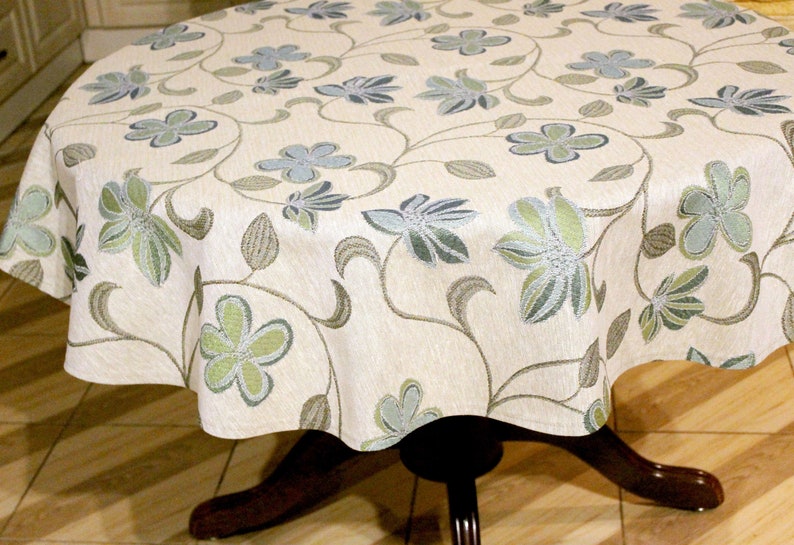 Custom tablecloth Floral tablecloth Mudcloth tablecloth Green